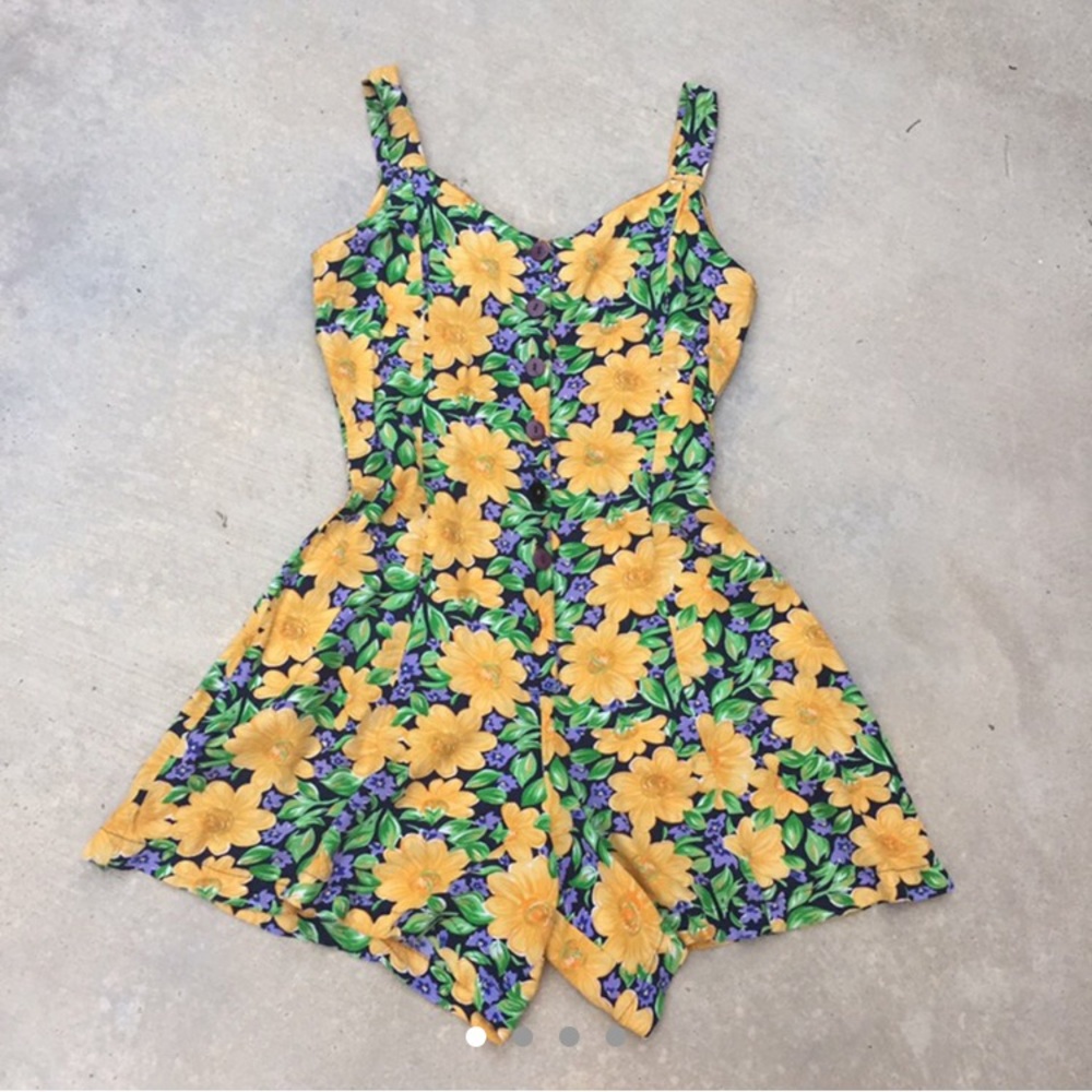 Vintage 1980s floral romper